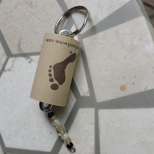 Beaded Cork keychain